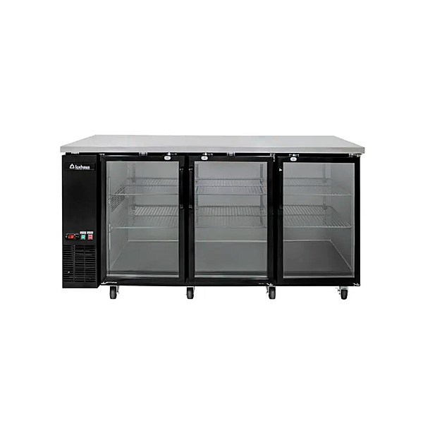 Refrigerador contrabarra 3 puertas de cristal CBR-3PC-SS-01