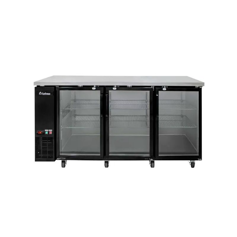Refrigerador contrabarra 3 puertas de cristal CBR-3PC-SS-01