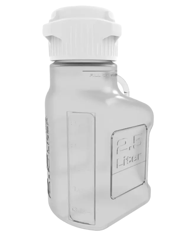 EZclear 2.5 L BPA-Free PETG Space Saving Carboy 83 mm (83B) VersaCap 1/EA