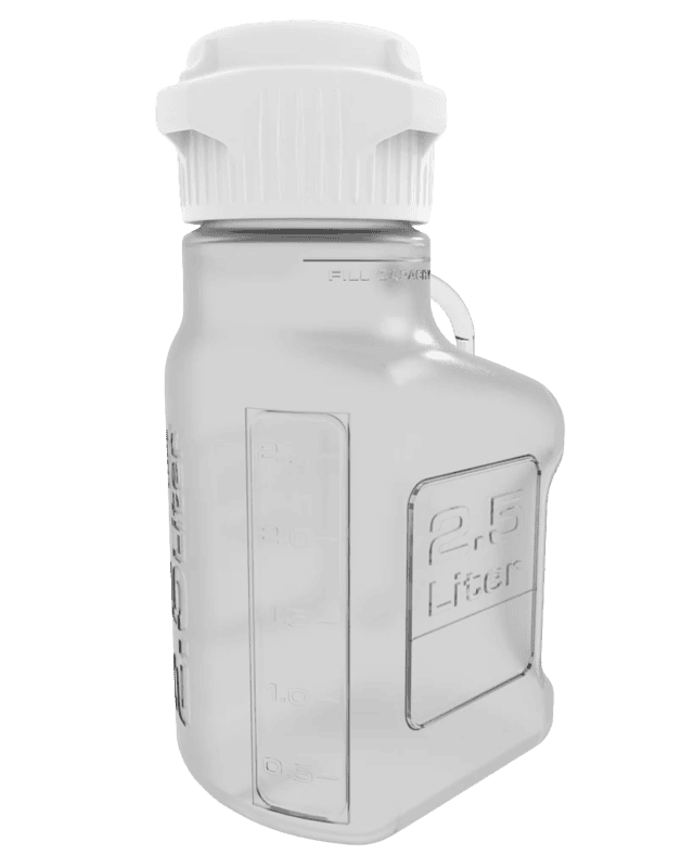 EZclear 2.5 L BPA-Free PETG Space Saving Carboy 83 mm (83B) VersaCap 1/EA