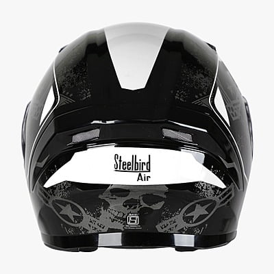 STEELBIRD SBA-21 COMBAT MATT BLACK/WHITE C/V (M)