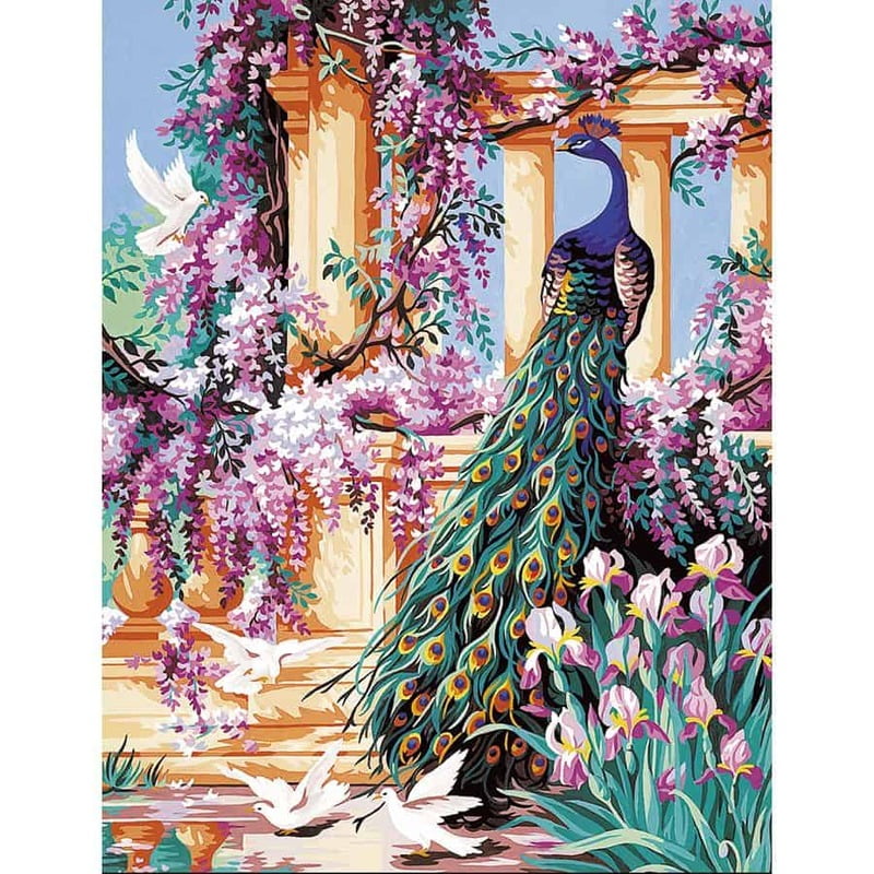 Angolo di Paradiso - Grande tela per ricamo a mezzopunto Angolo di Paradiso - Grande tela per ricamo a mezzopunto