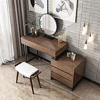 URBAN METAL AND SOLID WOOD DRESSING TABLE IN WALNUT FINISH URBAN METAL AND SOLID WOOD DRESSING TABLE IN WALNUT FINISH