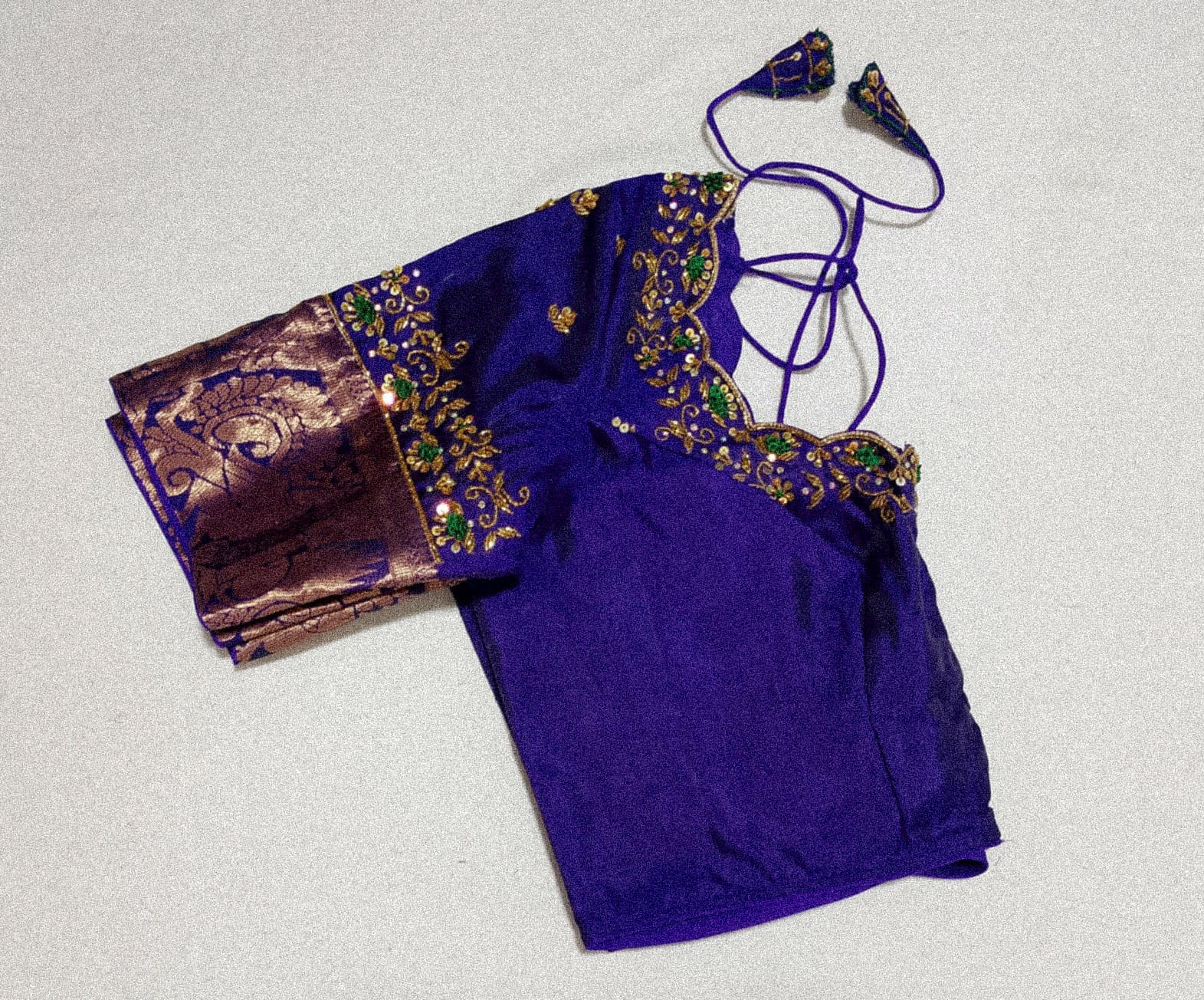 N630: Ready To Ship Beautiful Pure Kanchipattu Saree With Stitched Maggam Work Blouse N630: Ready To Ship Beautiful Pure Kanchipattu Saree With Stitched Maggam Work Blouse