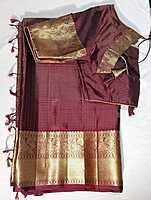 J283: Ready To Ship Beautiful Pure Kanchipattu Saree With Stitched Blouse