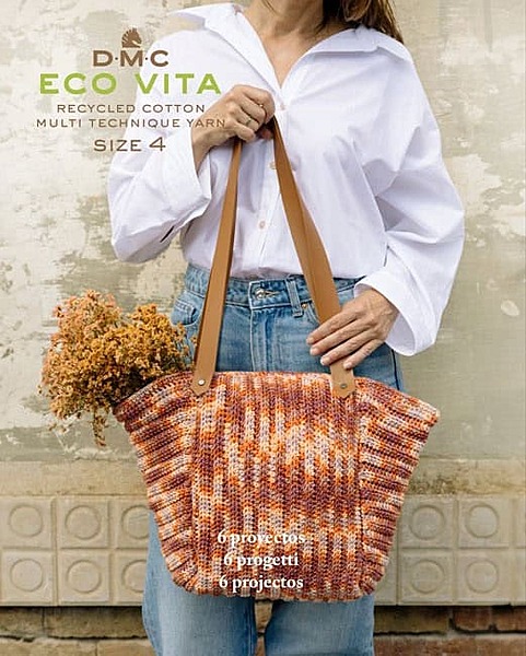 Book DMC Eco Vita 4 Multicolor 6 Progetti per 6 borse magnifiche Book DMC Eco Vita 4 Multicolor 6 Progetti per 6 borse magnifiche