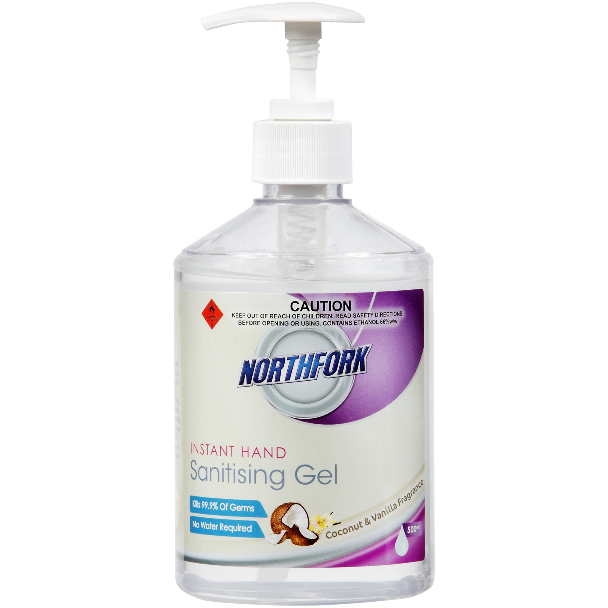 Northfork Hand Sanitising Gel Coconut and Vanilla Fragrance 500ml