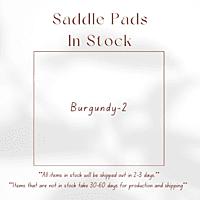 Quilted All Purpose Saddle Pad Burgandy 