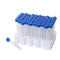 15ml Centrifuge Tube, Plug-seal Cap, PP Tube, Sterile, DNase & RNase free, Conical Bottom, Rack Pack