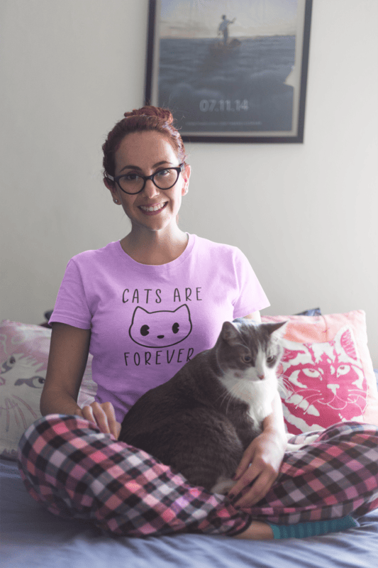 Cats Are Forever T-Shirt – Minimalist Cute Cat Lover Tee
