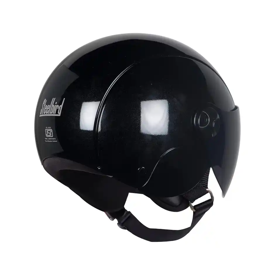 STEELBIRD SBH-16 REX GLOSSY BLACK C/V (M) STEELBIRD SBH-16 REX GLOSSY BLACK C/V (M)