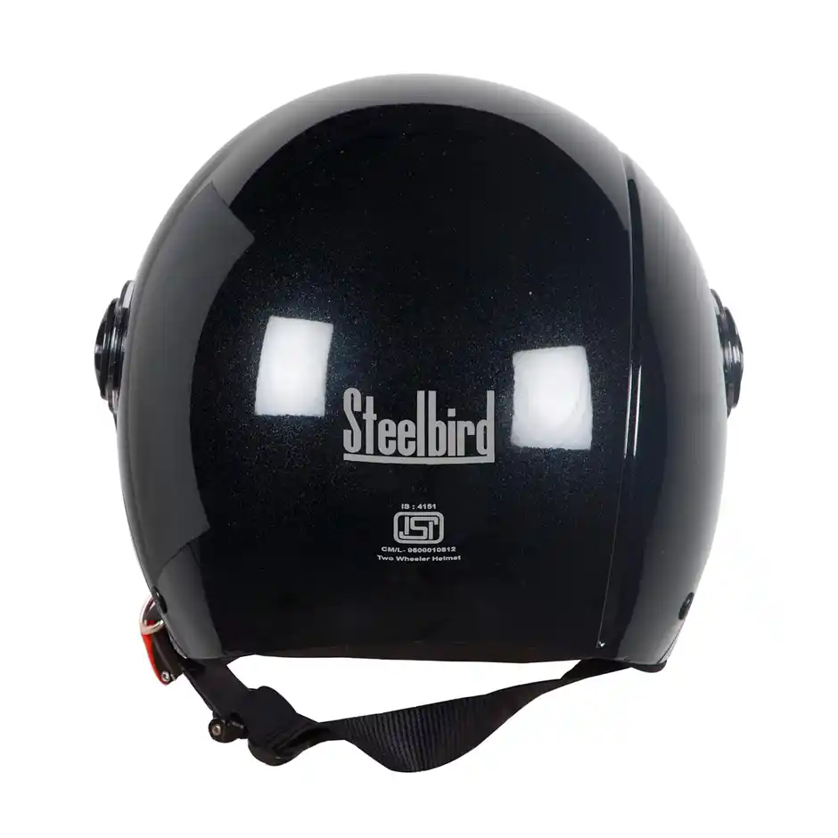 STEELBIRD SBH-16 REX GLOSSY BLACK C/V (M) STEELBIRD SBH-16 REX GLOSSY BLACK C/V (M)