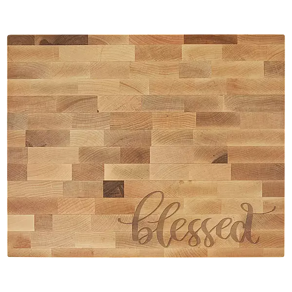 16" x 13" x 1 1/2" Maple Butcher Block Cutting Board