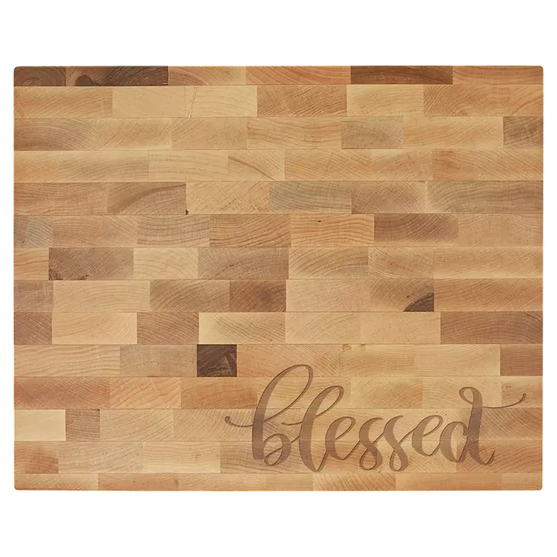 16" x 13" x 1 1/2" Maple Butcher Block Cutting Board