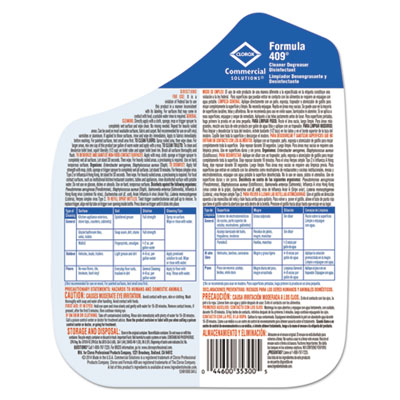 409 Cleaner Degreaser Disinfectant, Refill, 128 oz - 4/Carton