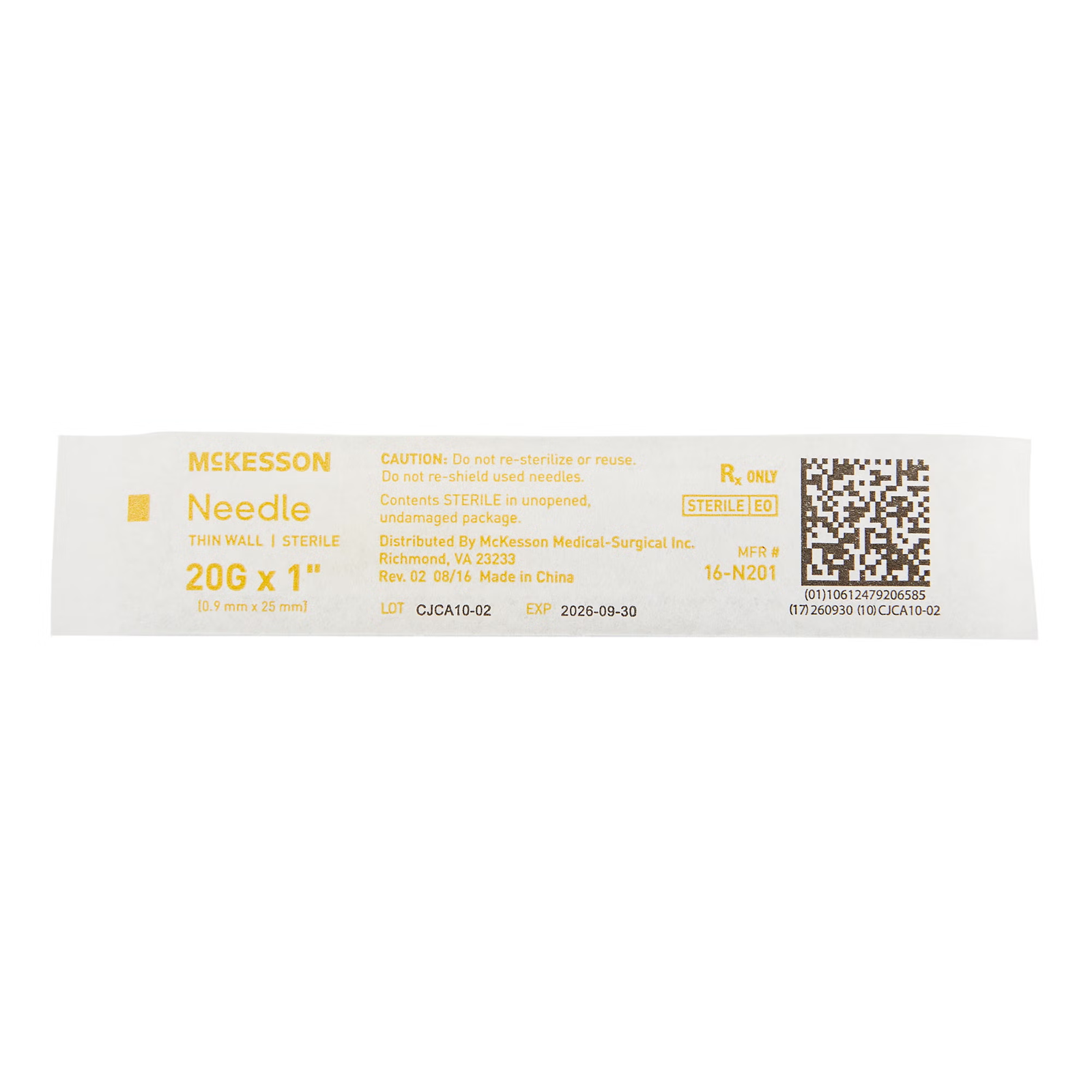 McKesson Thin Wall Hypodermic Needles Without Safety – BX/100EA
