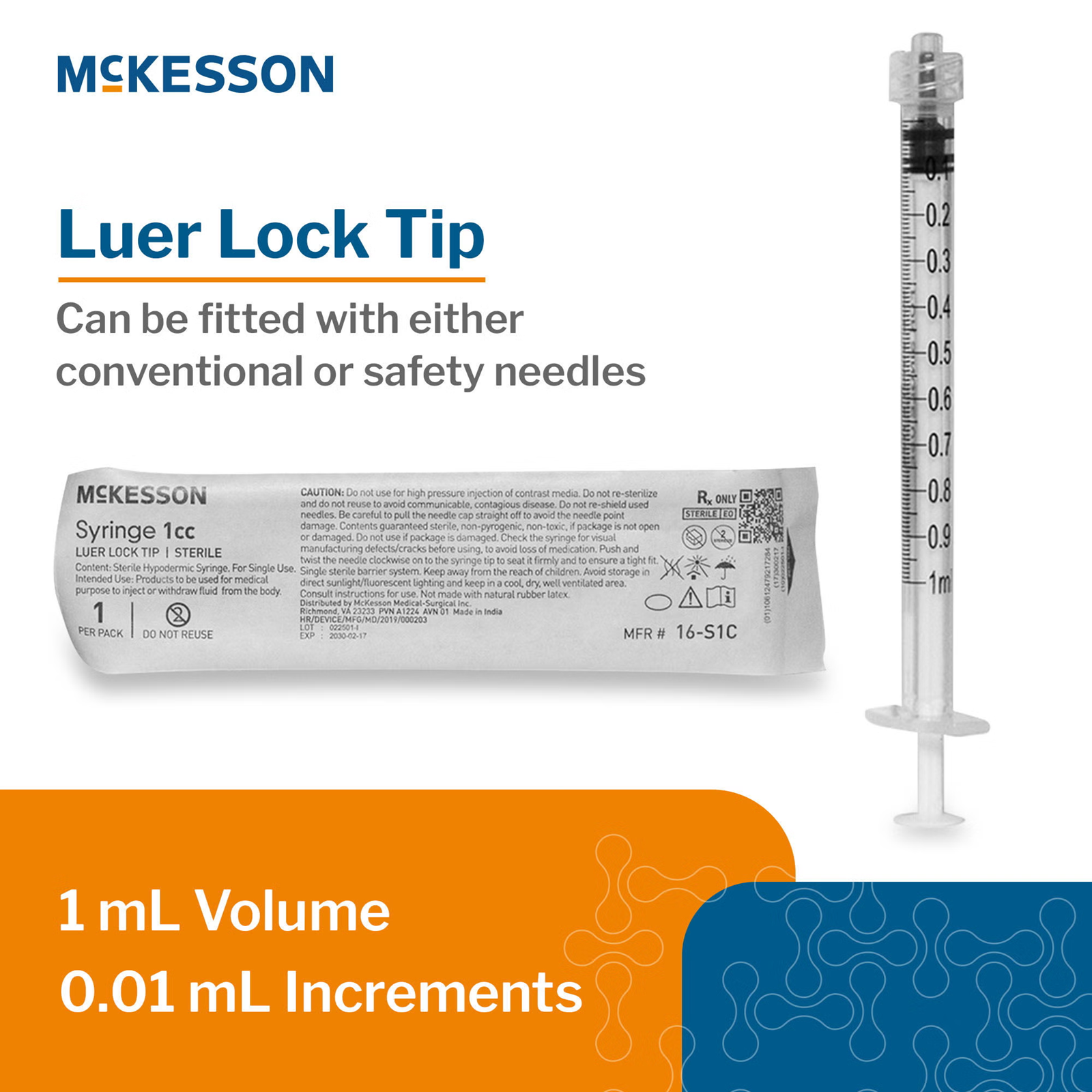 McKesson General Purpose Luer Lock Syringes