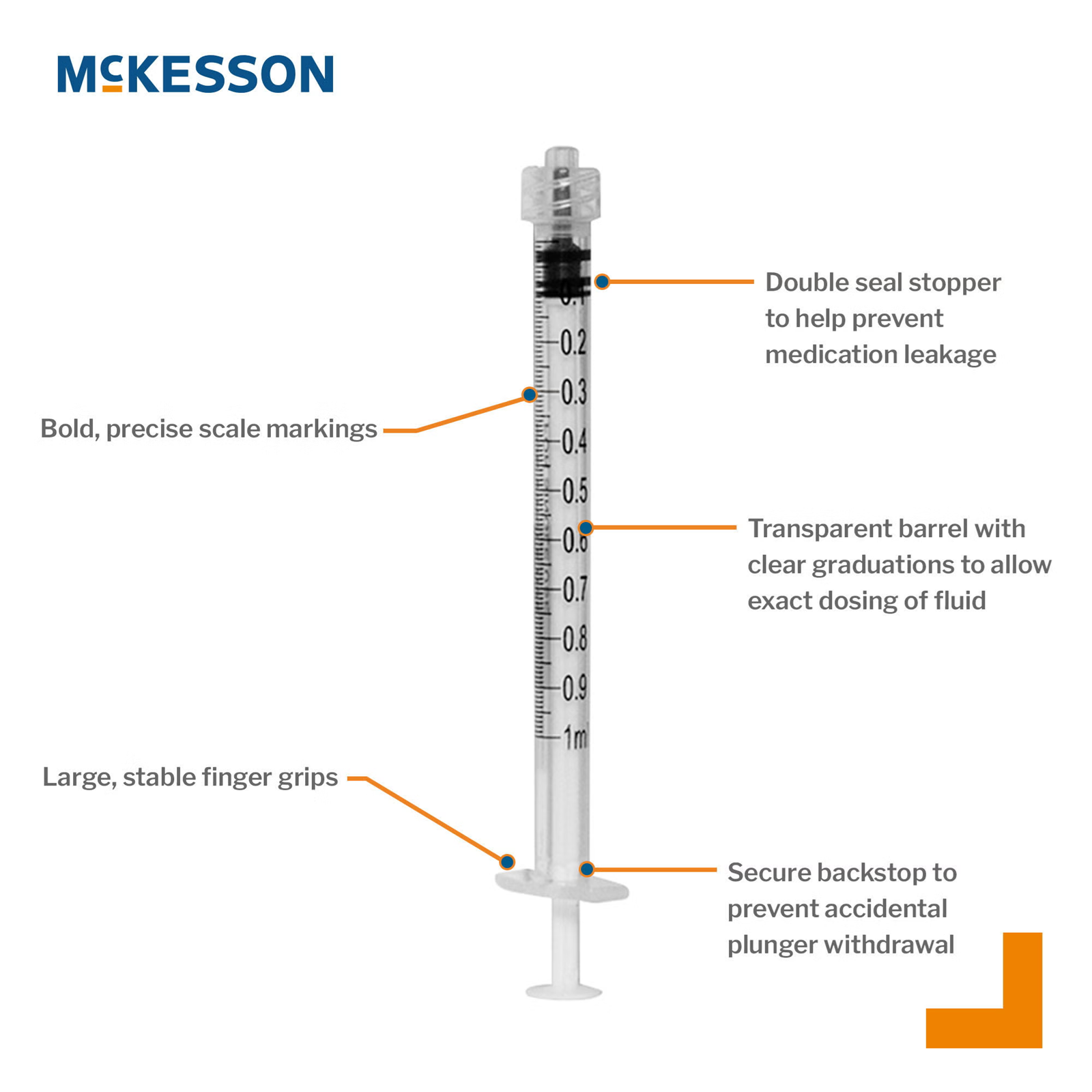 McKesson General Purpose Luer Lock Syringes