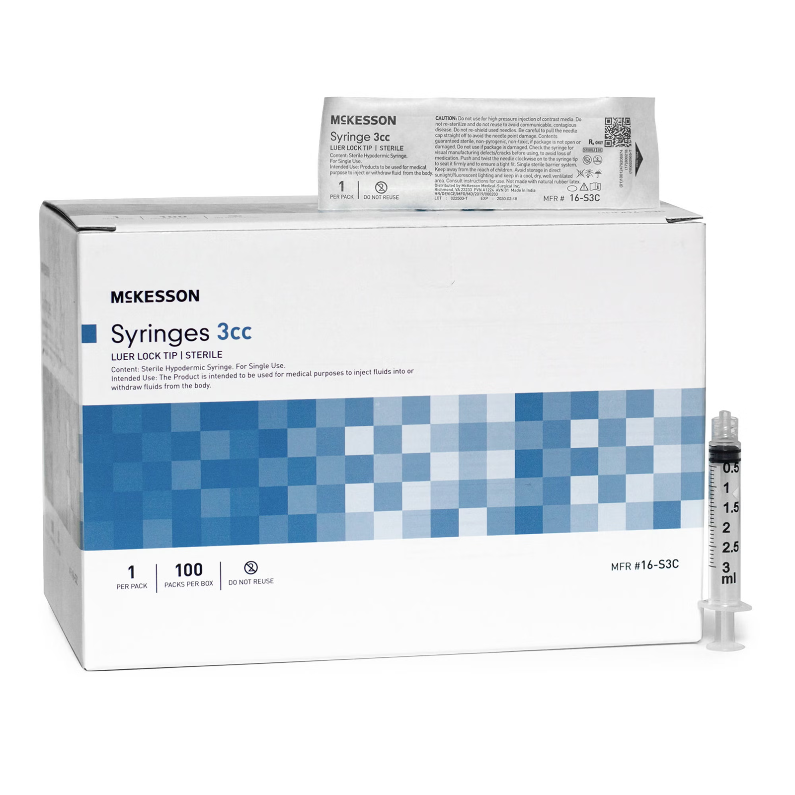 McKesson General Purpose Luer Lock Syringes