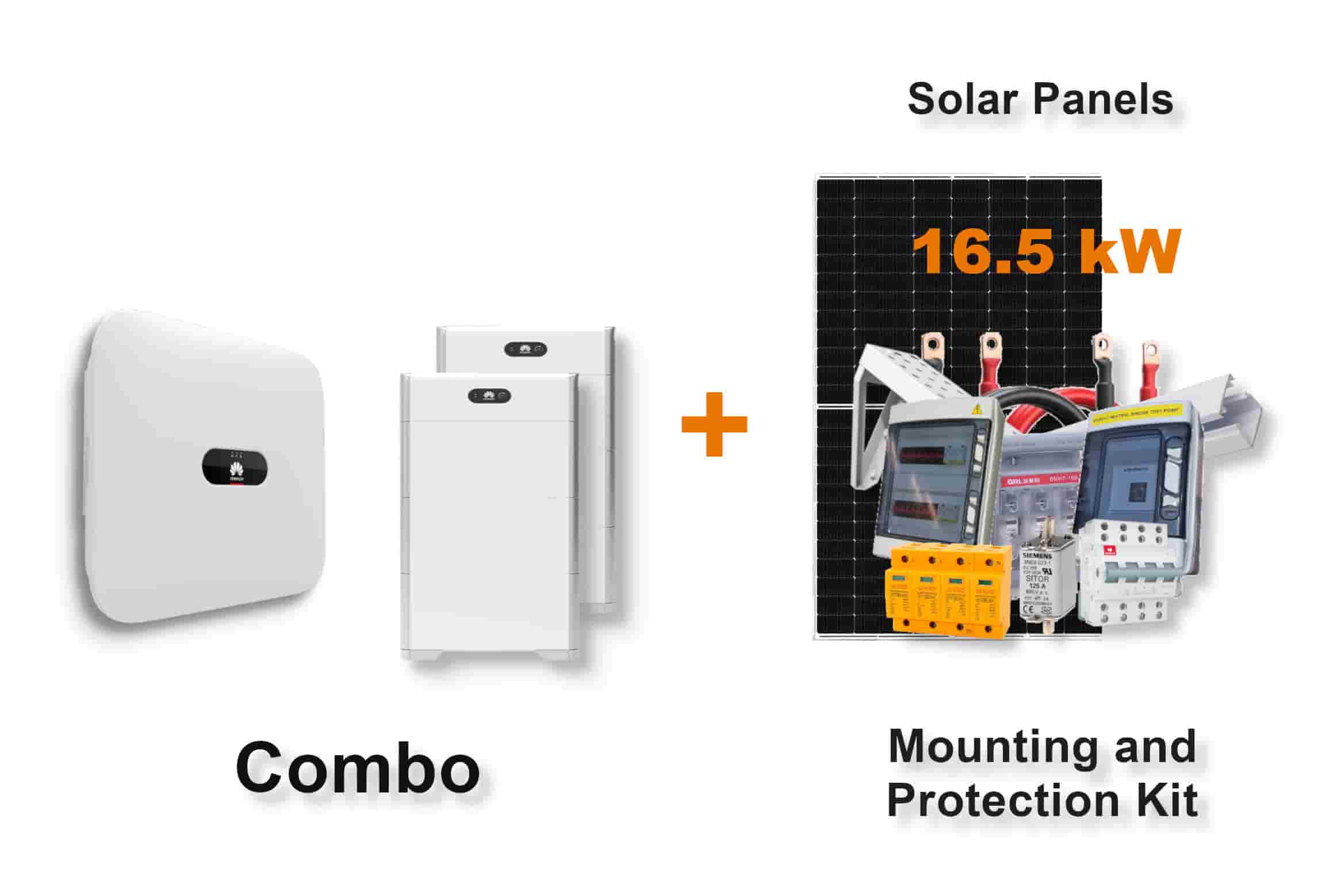 15.0 kW HUAWEI Fusion Solar 3-Phase Combo, c/w 30 kWh Floor Standing Lithium Battery