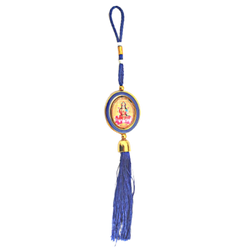 Goddess Lakshmi Round Image with Special Blue Thread best hanging  for 4 wheel vehicles