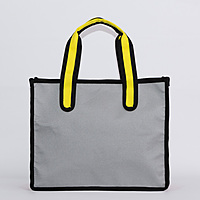 Bag Tote Grey Chic Graffiti Cartoon Canvas