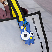Bag Charm Blue Googly Eye Rabbit