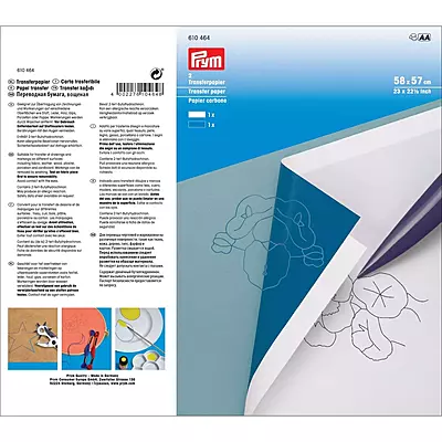 Carta trasferibile Prym – bianco/blu, 57x58 cm, 2 pezzi Carta trasferibile Prym – bianco/blu, 57x58 cm, 2 pezzi