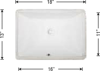 Rectangle Vanity 1611 - Biscuit Rectangle Vanity 1611 - Biscuit