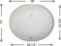 Oval Vanity 1613 - Biscuit