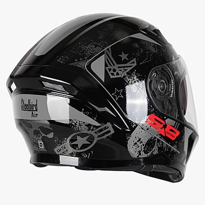 STEELBIRD SBA-21 ISS COMBAT MATT BLACK/GREY C/V (M)