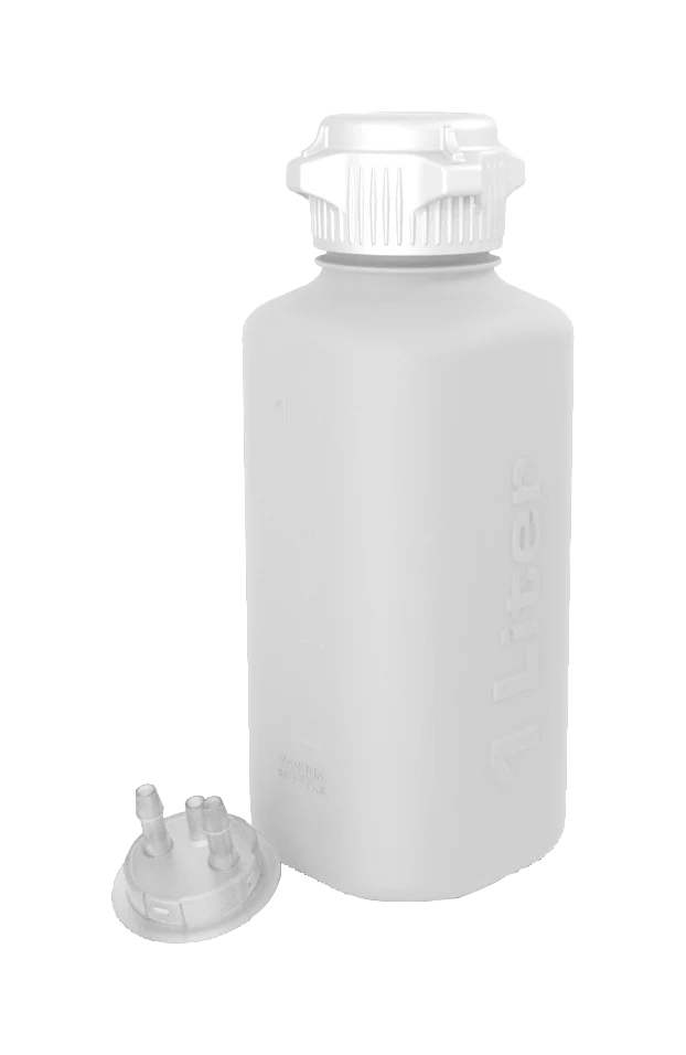 Heavy Duty 1 L HDPE Vacuum Bottle 53 mm (53B) Tangle Free VersaCap 1/EA