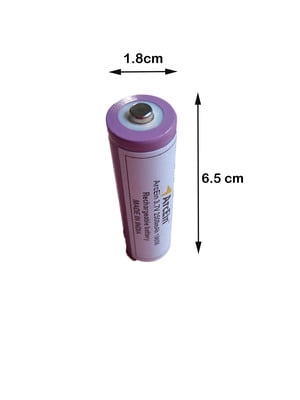 ArcEin 3.7V 2500mAh 18650 Rechargeable Lithium ion with Button Top for DIY projects ,torches Battery  (Pack of 2)