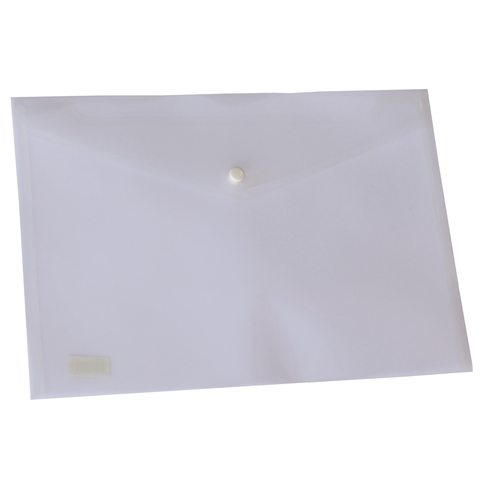 Stat Document Wallet A4 Polypropylene With Button Closure Clear Pack  of 10