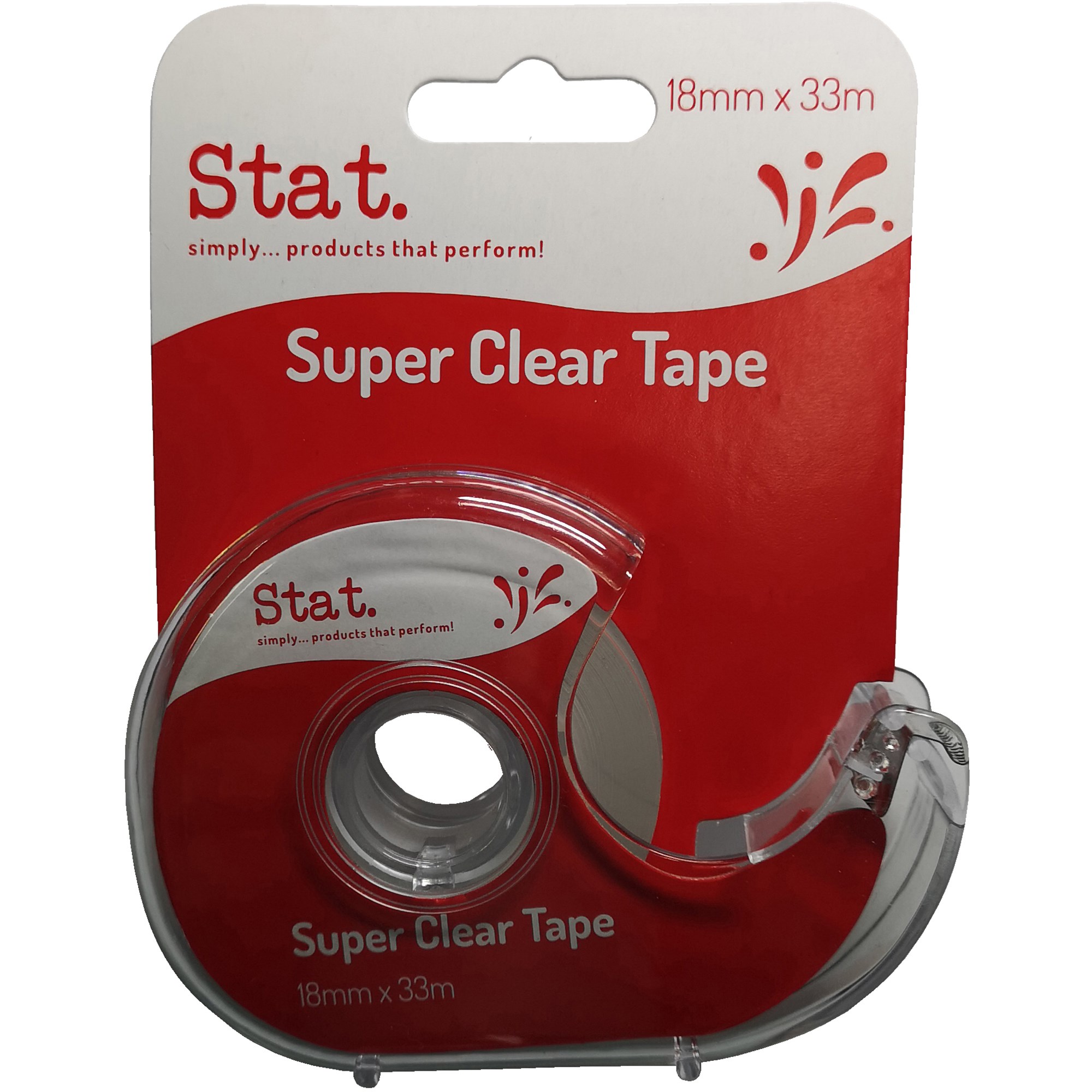 Stat Office Tape Super Clear 18mmx33m In Dispenser