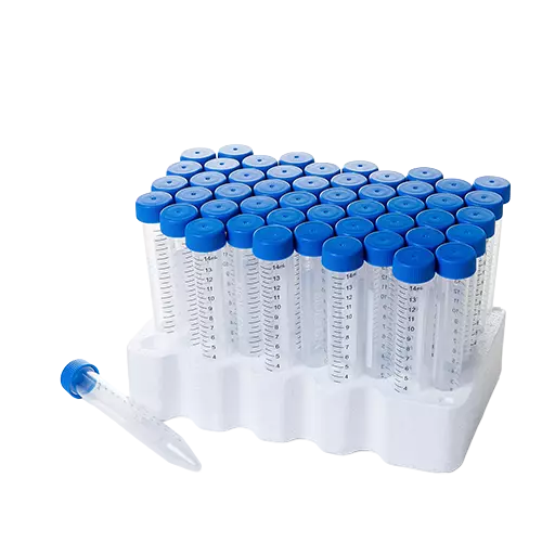 15ml Centrifuge Tube, Flat-top Cap, PP Tube, Sterile, DNase & RNase free, Conical Bottom, Rack Pack
