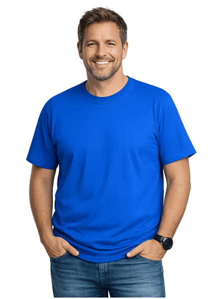 165 GSM Carded Cotton Mens Short Sleeve T-Shirts