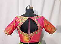 K098: Ready To Ship Beautiful Semi Kanchipattu Work Lehanga Set