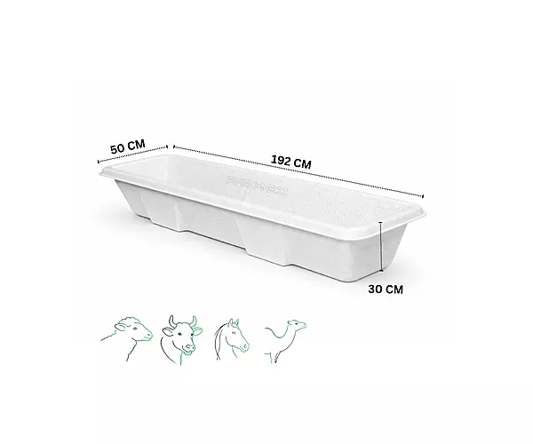 Farmex Feeder Trough 240L White Solo Line