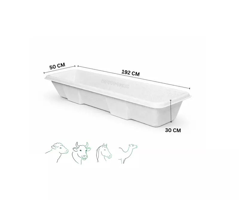 Farmex Feeder Trough 240L White Solo Line