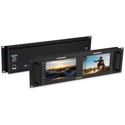 FeelWorld D71 PLUS Dual 7" 3RU Rackmount Monitor