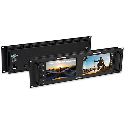 FeelWorld D71 PLUS Dual 7" 3RU Rackmount Monitor