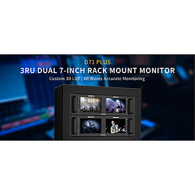 FeelWorld D71 PLUS Dual 7" 3RU Rackmount Monitor
