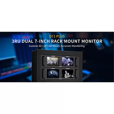 FeelWorld D71 PLUS Dual 7" 3RU Rackmount Monitor