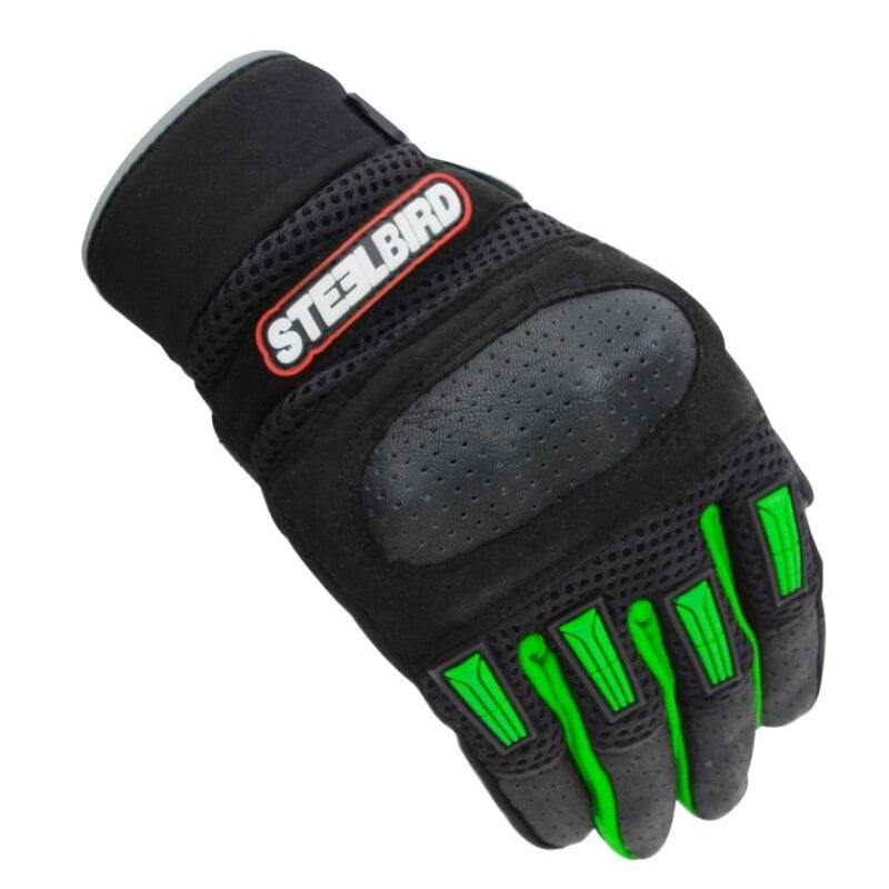 STEELBIRD GLOVES F/F ADVENTURE A-2 GREEN (XL)