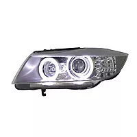 E90 3 Series OEM Style Round Ring Headlights (2005β2012 | Halogen Only)