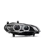 E71 X6 Facelift Style LED Headlights w/Etched DTM Rings (2008β2013)