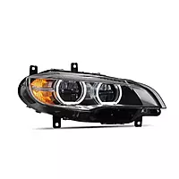 E71 X6 Facelift Style LED Headlights w/Etched DTM Rings (2008β2013)