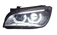 E84 X1 DTM Style LED Headlights w/Etched Rings & LED Eyebrows (2010β2015)