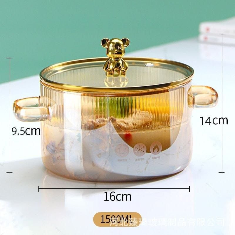 16CM BOROSILICATE POT